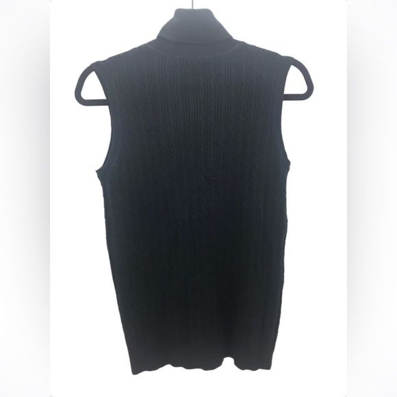 NWT GAP black sleeveless turtleneck top - Picture 2 of 4